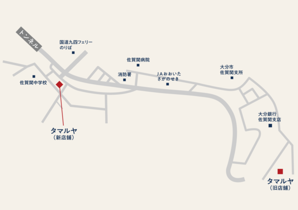 タマルヤの新店舗移転先の地図